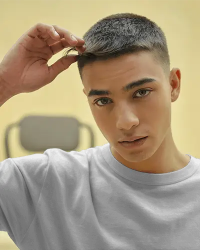 Fashion Forward T Shirt Mockup For Men Male Model In Natural Pose Showcasing Urban Branding Style