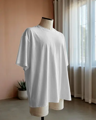Studio Display Tshirt Mockup On Mannequin In Sunlit Room With Curtains Cozy And Elegant Interior Background