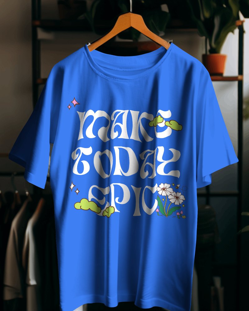 Tshirt Mockup Hanging On Hanger In A Tshirt Shop