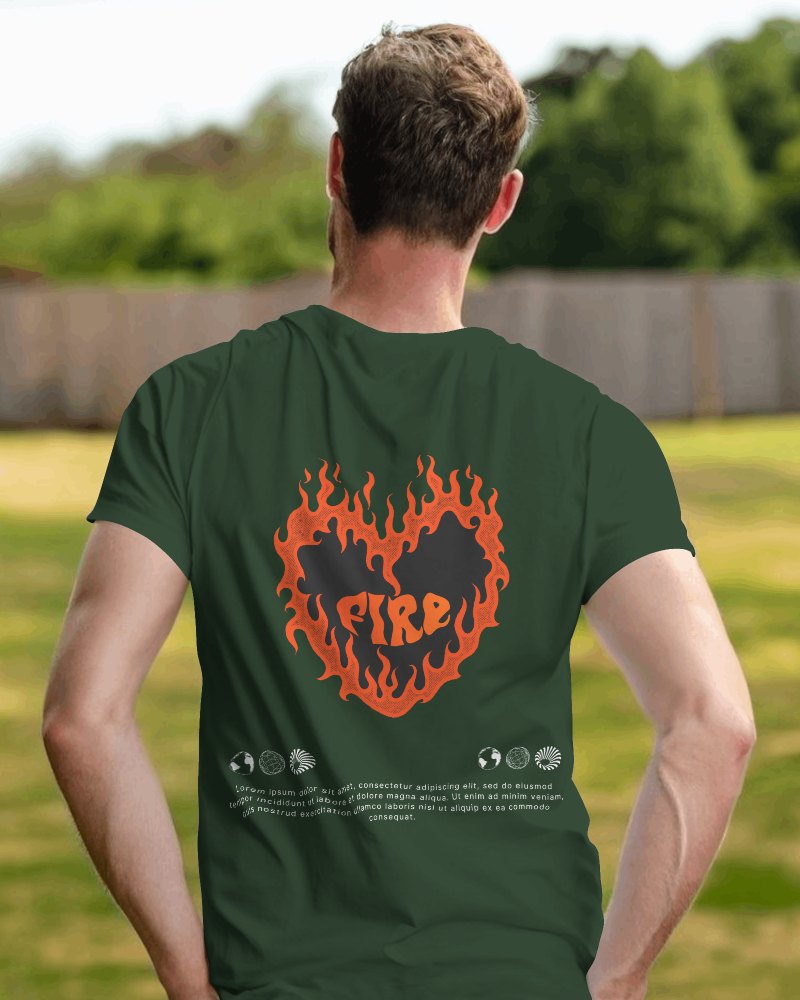 Back Tshirt Mockup Of A Person In Garden