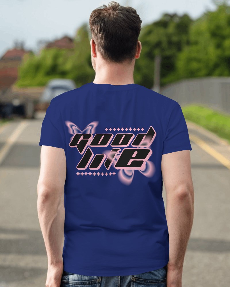 Tshirt Mockup Back View Of A White Male