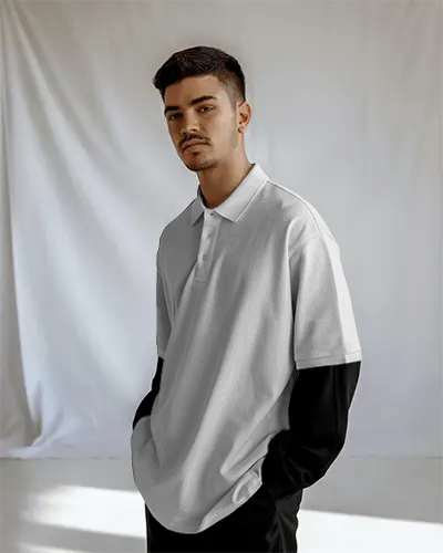 Modern Casual Poloshirt For Men Relaxed Fit Shirtwear Trendy Apparel For Everyday Style