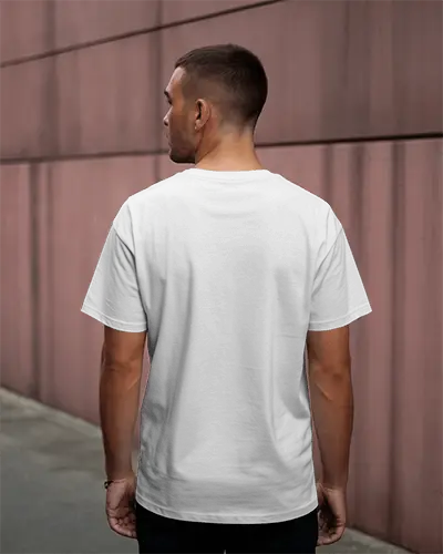 Mens Crew Neck Cotton Tshirt Simple Modern Apparel Outdoor Mockup Template 02093