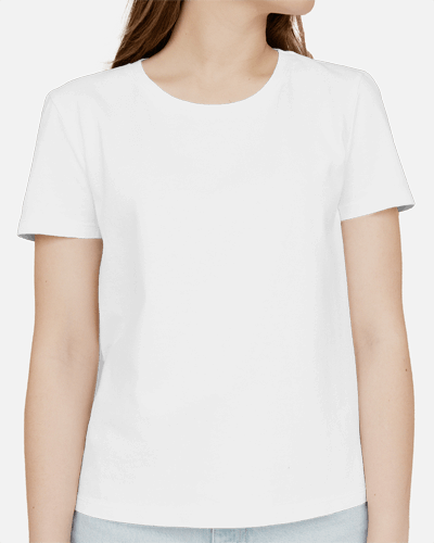 Woman Tshirt Mockup Closeup With Plain Background