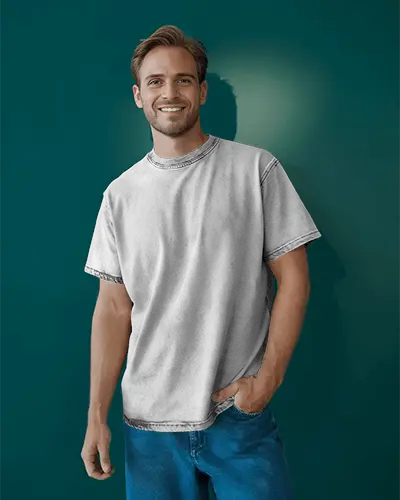 Casual Comfortable Washed Tshirt For Men Perfect For Everyday Wear And Relaxed Style