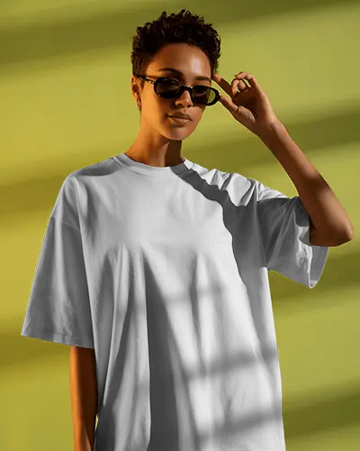 High Quality Soft Cotton Oversized T Shirt Mockup For Custom Graphic Design Showcase