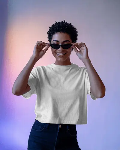 Trendsetting Cropped T Shirt With Relaxed Fit Perfect For Summer And Layered Outfits