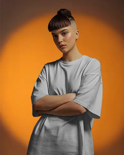 Trendy Minimalist Oversized Tshirt Mockup For Urban Style Merchandise