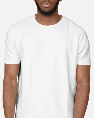 Man Tshirt Mockup Closeup With Plain Background