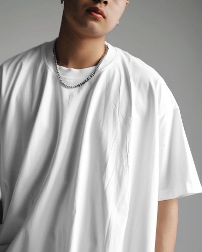 Asian Model Wearing Tshirt Mockup Scene1