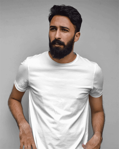 Indian Man Tshirt Mockup With Hands On Waist