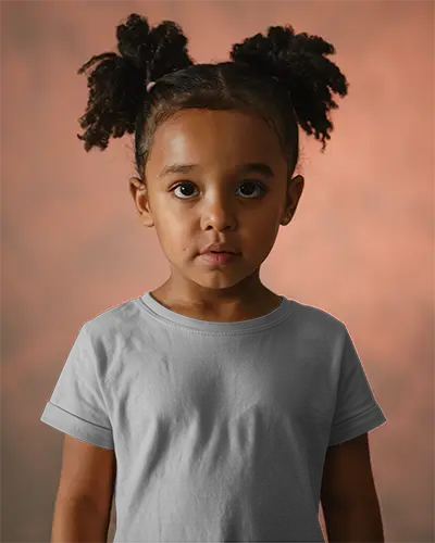 Cute Kids Plain Tshirt Mockup For Custom Graphic Designs And Branded Apparels