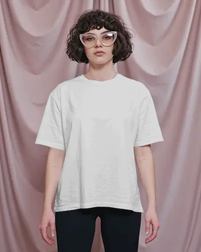 Comfortable Loose Fit Tshirt Mockup For Women Casual Basic Style Versatile Wardrobe Essential