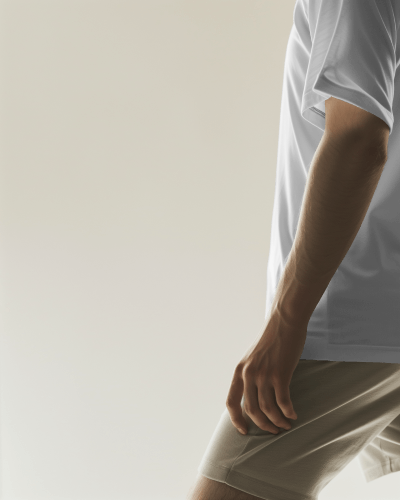 Slim Male Model Wearing Tshirt Mockup For Photoshoot Scene4