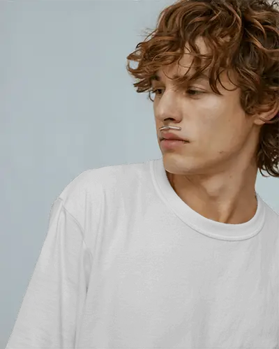 Casual Relaxed Fit Crewneck T Shirt Mockup With Soft Texture And Natural Look