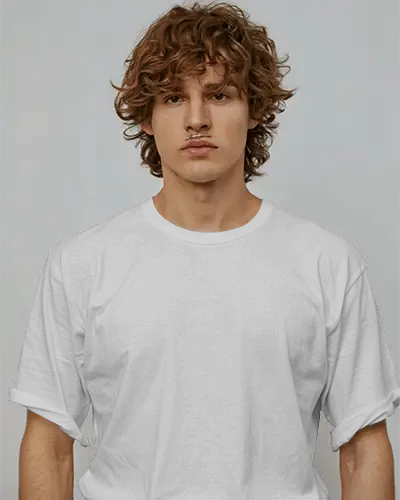 Soft Round Neck Relaxed Fit Daily Wear Plain Cotton T Shirt Mockup