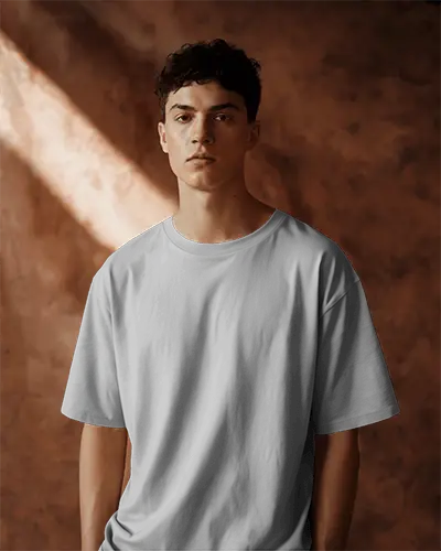 Premium Comfort Fit Basic Round Neck Tshirt Mockup For Men Fashion Apparel Display