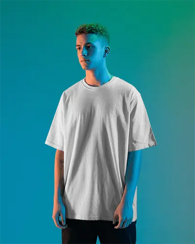 Casual Loose Fit Tshirt Mockup For Fashion Designers Unisex Trendy Streetwear Outfit