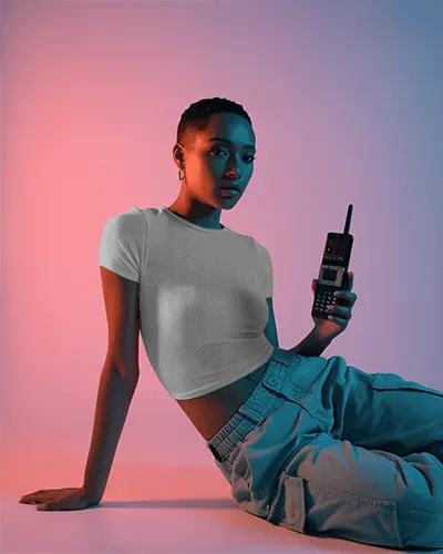 Stylish Casual Cropped T Shirt Mockup Ribbed Texture For Modern Fashion Statement Wear