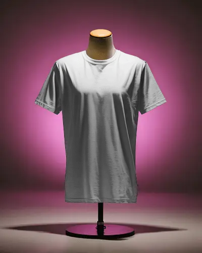 Premium Quality Soft Cotton Round Neck Tshirt Mockup Ideal For Casual Wear And Daily Outfits