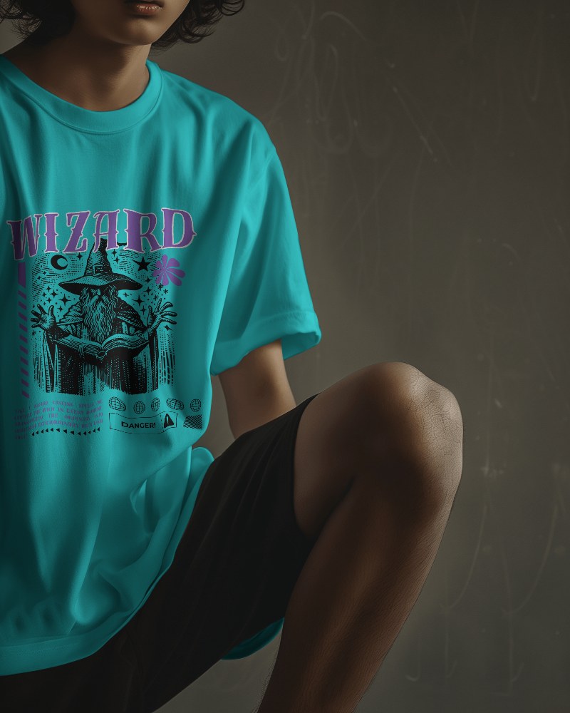 Asian Model Wearing Tshirt Mockup In Neutral Studio Background Scene5