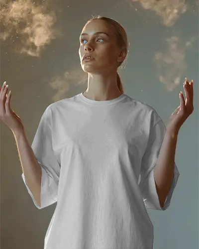 Comfortable Relaxed Fit Cotton Tshirt Mockup For Fashion Product Presentation