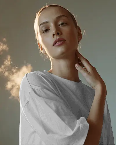 Minimalist Fitted Crew Neck T Shirt Mockup For Layering Or Wearing Alone With Ease