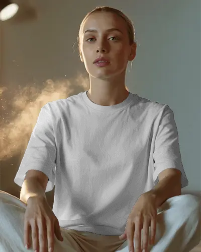 Modern Minimalist Relaxed Fit Unisex Tshirt Mockup For Layering Or Solo Wear