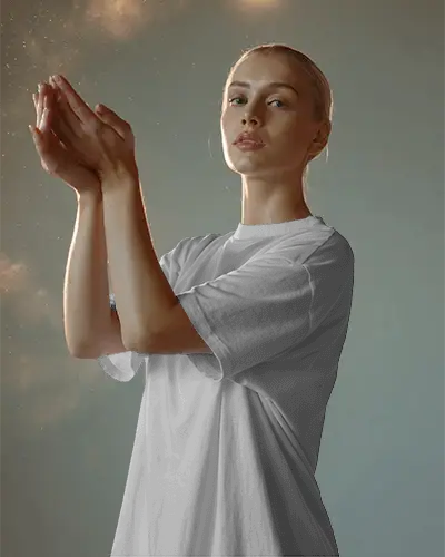 Minimalistic Comfortable Feminine Tshirt Mockup For Modern Casual Style And Trendy Wardrobe Design