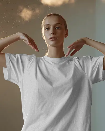 Effortless Casual Oversized T Shirt Mockup Womens Comfortable Everyday Wear Fashion