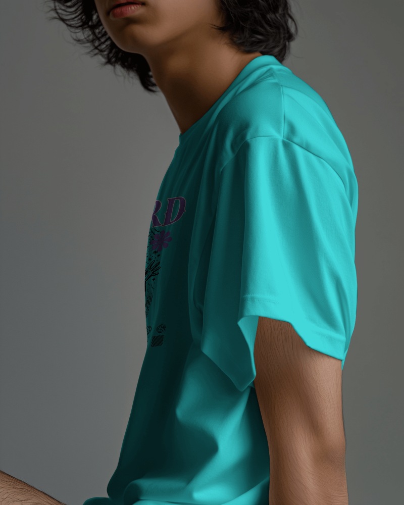 Asian Model Wearing Tshirt Mockup In Neutral Studio Background Scene2