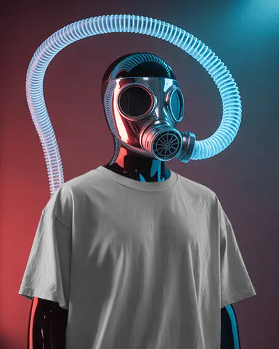 Post Apocalyptic Fashion Tshirt Mockup For Modern Punk Style Promotions