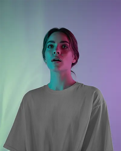 Stylish Loose Fit Basic Crewneck Tshirt Mockup For Fashion Design Promotion