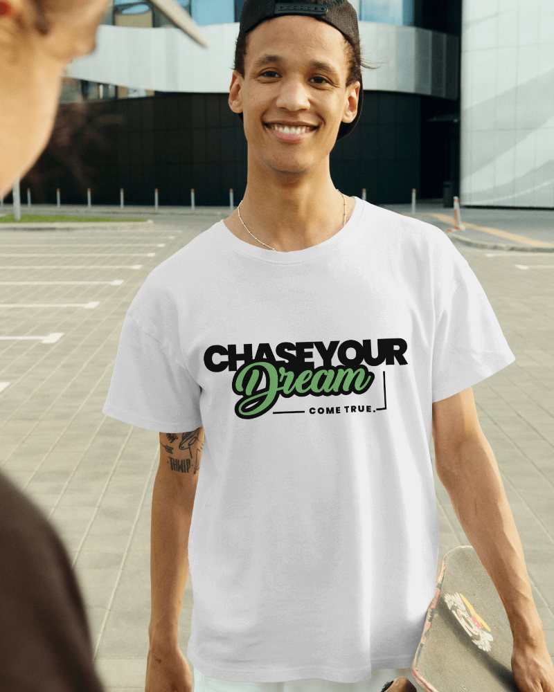 Man With Skateboard Oversized Tshirt Mockup