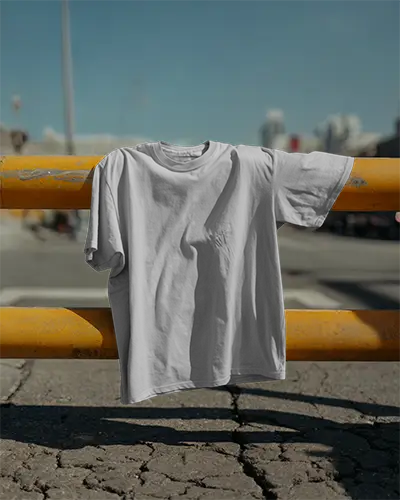 Urban Style Blank Tshirt Mockup For Custom Designs And Streetwear Branded Apparel Promotions