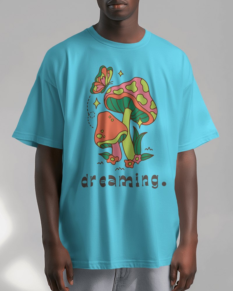 Black Model Wearing Tshirt Mockup Lower Half View