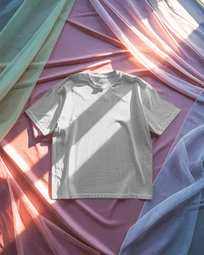 Premium Cotton Unisex Relaxed Fit Blank Tshirt Mockup For Custom Design Presentation