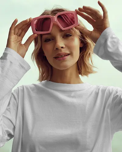 Stylish Basic Long Sleeve Tshirt Mockup With Classic Crewneck And Versatile Design