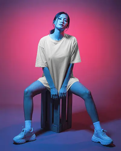 Oversized Comfortable T Shirt Mockup For Fashionable Youth Style And Everyday Wear