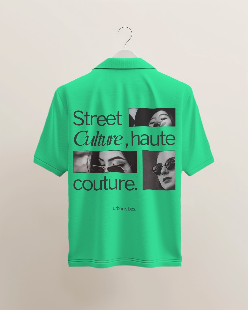 Mockup Of The Back View Of An All White Polo Shirt Hanging Against A Plain Background