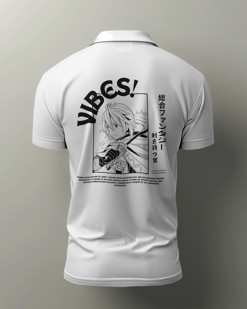 Mockup Of The Back Side Of A Polo Shirt