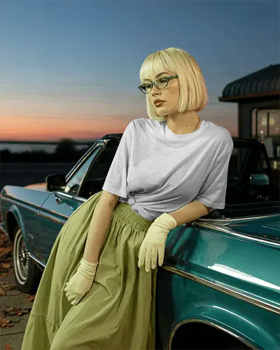 Relaxed Fit Casual T Shirt Mockup Stylish Loose Comfortable Tops For Everyday Wear