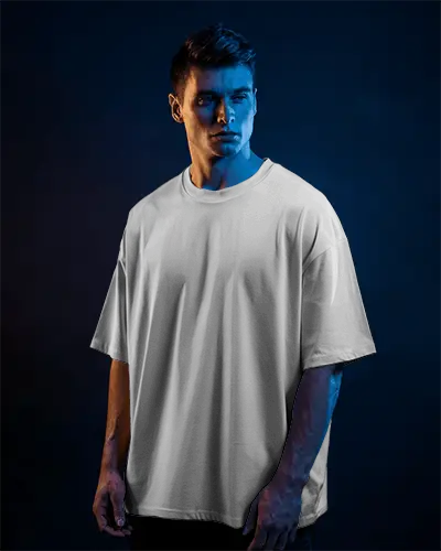 High Quality Loose Fit Cotton Crewneck Tshirt Mockup For Casual Streetwear And Everyday Style