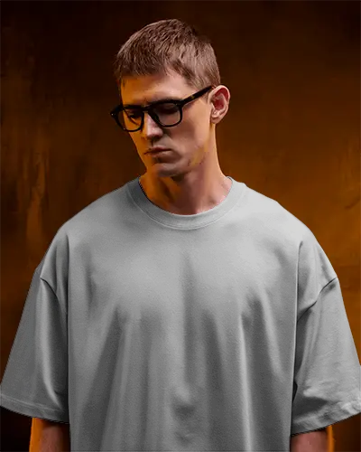 Comfortable Loose Fit Crewneck Tshirt Mockup For Men Casual Everyday Style Fashionwear