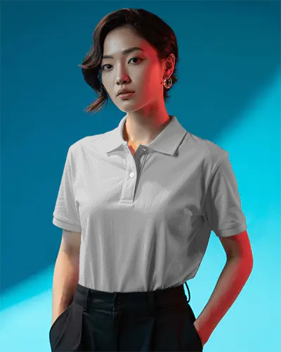 Stylish Women Polo Tshirt Mockup Fashionable Casual Wear Perfect For Everyday Outfits