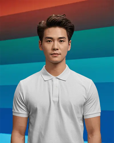 Premium Quality Men Polo Tshirt Mockup With Classic Buttoned Collar For Fashion Brand Marketing