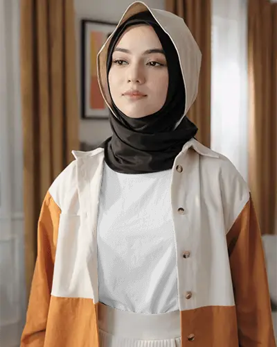 Clean Minimalist Mockup For Muslimah Tshirt Designs With Elegant Modern Style