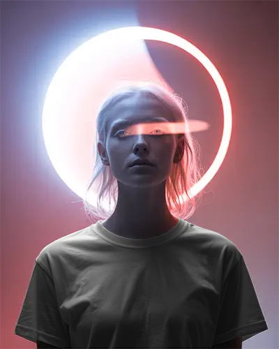 Urban Style Tshirt Mockup With Classic Round Neckline Perfect For Brand Presentation