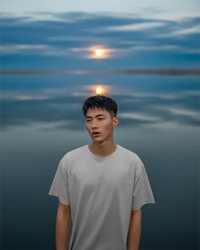 Simple Basic Tshirt Mockup Ideal For Men Summer Casual Wear Branding And Print Design