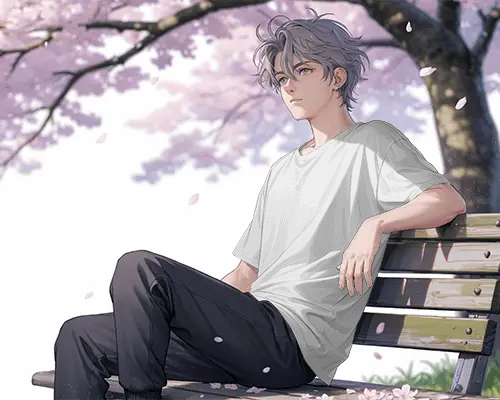 Trendy Mens Anime Tshirt Mockup Perfect For Seasonal Style Breathable Fabric Urban Wear Lifestyle